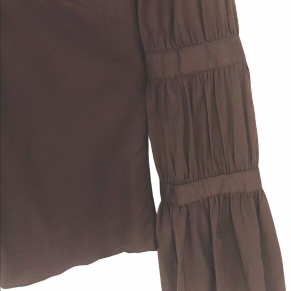 Beautiful Brown Trina Turk Bell-Sleeved Blouse - Picture 5 of 7